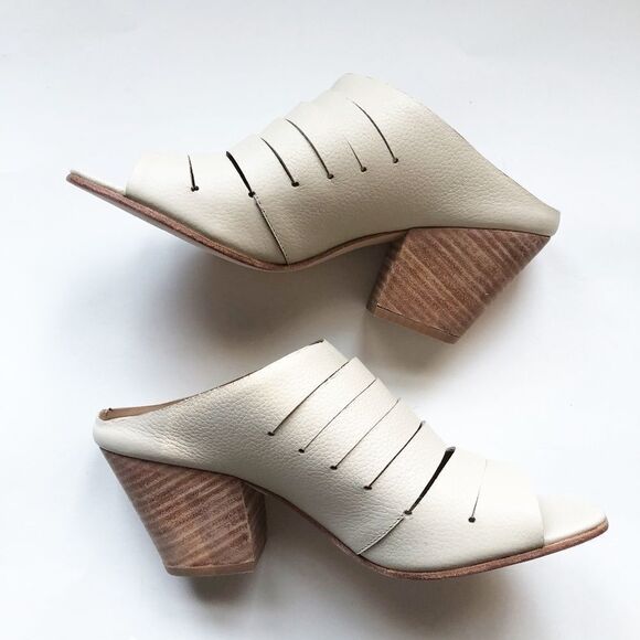 Fortress Of Inca Gaby Ivory Leather Mules - Picture 4 of 8